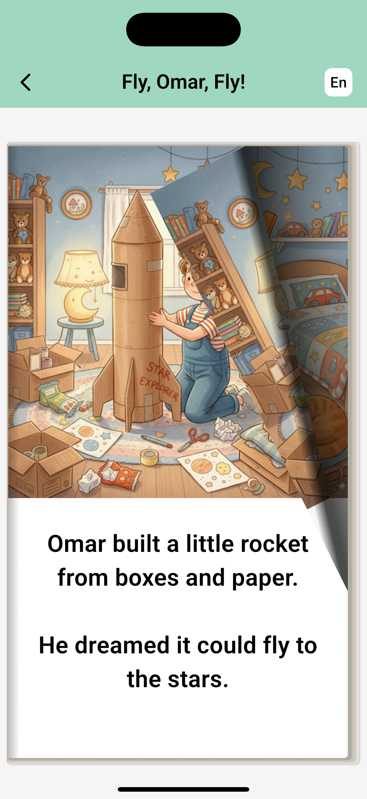 Home screen with feature cards